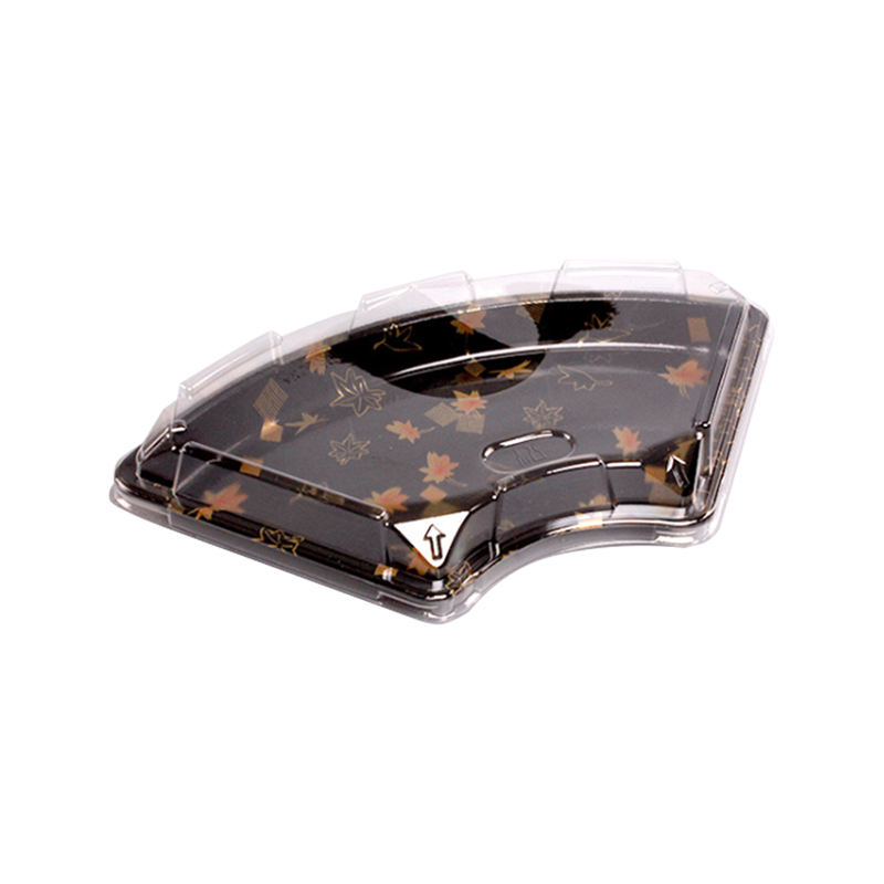 حاوية طعام السوشي على شكل مروحة يمكن التخلص منها