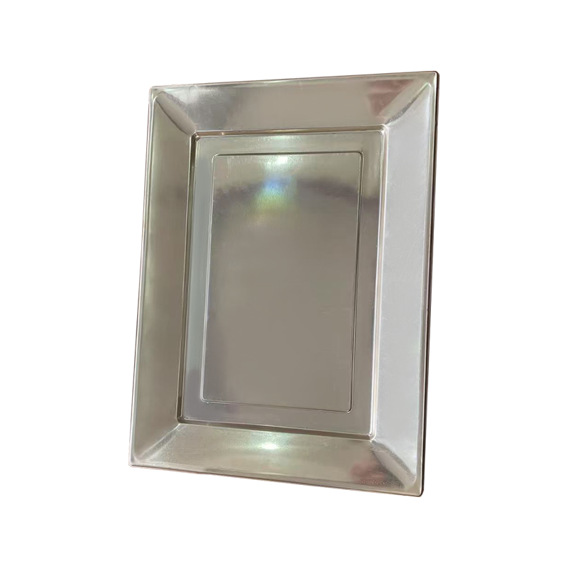 صينية طعام PS الفضة التي يمكن التخلص منها