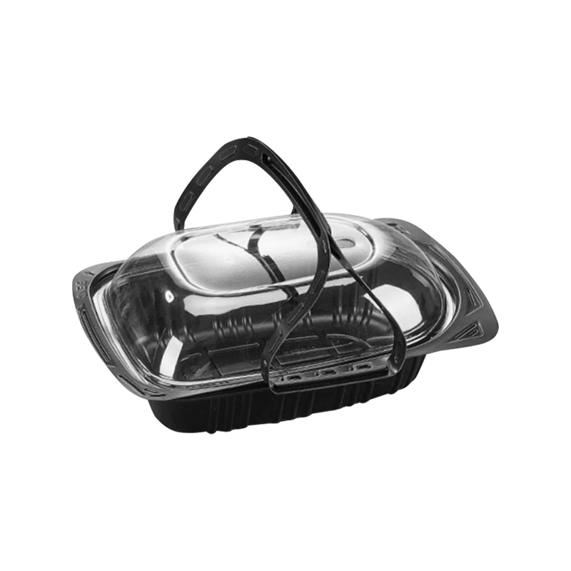 حاوية محمولة باليد دجاج مشوي بلاستيكية يمكن التخلص منها