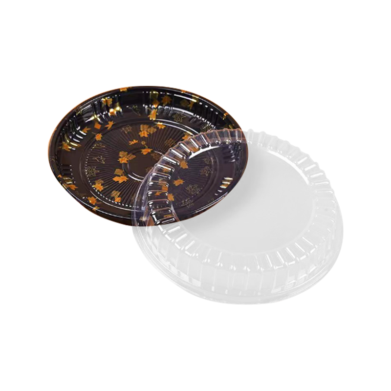 صينية السوشي التي يمكن التخلص منها مع غطاء شفاف