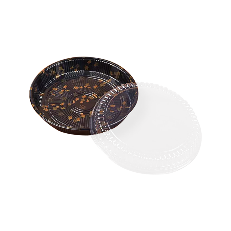 صندوق تغليف أسود مطبوع من الأسفل على الطراز الياباني