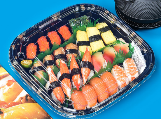 صناديق تحضير الوجبات المستطيلة عميقة من البلاستيك حاويات غذائية